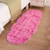 Tapis bulles mobile peluche imitation rabbit cheveux tapis ovale décoration intérieure canapé coussin enfants natte de chevet fausse fourrure en peluche de salon carpets