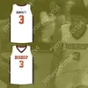 Anpassad Nay Namn Mens Youth/Kids Brandon Durrett 3 Bishop Hayes Tigers White Basketball Jersey The Way Back Top Stitched S-6XL