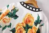 Casual jurken y2k kleding ontwerper bloemenprint losse vleermuishuls maxi voor dames runway strand boho vakantie luxe lange kledingvestidos