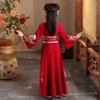Stage Wear Girls Chinese Ancient Super Fairy Hanfu Kids Girl Children Costume Tang Suit Dress Child Princess Chinese Style Dress Stage d240425