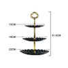 Plattor 3 Tier eftermiddagstehållare Display Rack Cake Stand Fruel Tray Dessert Plate Table Seary