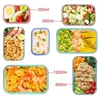 Dinnerware 4 Sizes Collapsible Silicone Container Portable Bento Lunch Box Microware Home Kitchen Outdoor Storage Containers