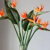 Dekorativa blommor 5st Artificial Bird of Paradise 22Im Fake Greenery Plant Simulation Silk Bouquet