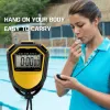 Soccer Waterproof StoptAtch Digital Digital Handhell LCD Timer Chronograph Sports Counter con cinturino per il nuoto da allenamento da calcio