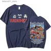 Męskie koszulki Radiohead Retro Printed T-shirt dla mężczyzn ponadwymiarowe 100% czysty bawełniany koszulka Unisex Hip-Hop Rock Band Pays to Tribute to Thief Music Album T-Shirtq240425