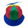 Caps Hats Adult Kids Summer Helicopter Propeller Bucket Hat Cap Colorful Patchwork Dragonfly Beaded Cosplay Party Adjustable SnapbackHat d240425