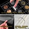 Väskor Portable Coin Collection Set 200/300 Panels PVC Transparent Looseleaf Philatelic Book Album With Zipper Protection