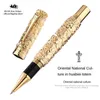 Jinhao vintage lussuoso fulmine in metallo Penna Golden Dragon Cloud Big M Big Mint 0.7 Regalo per la raccolta intaglio intaglio