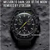 NY LA GM Bioceramic Moonswatch Quarz Chronograph Mens Mission to Mercury Nylon Watch James Montre de Luxe Box de edición limitada DBG MLB 620