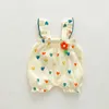 Rompers Milanc Summer Baby Cloths مليئة بقلب طباعة فتيات رومبون رومبون بليخات H240425