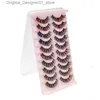 Faux cils neufs 5/10 paires de cils avec des cils colorés de 8 à 16 mm 3D vis cils de vison réutilisables duvelu à rayures colorées