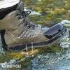 Neygu Fly Fishing Camo Wading Boots Chaussures pour chasse avec un costume en feutre pour les sports de plein air 240424