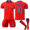 Voetbalsets tracksuits heren trainingspakken 2223 Engeland Jersey weg nationaal team 9 Kane 19 Mount 20 Foden voetbaljersey set