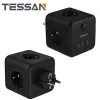 充電器Tessan Europe Black USB Wall Socket 3 ACアウトレット3 USBポートオン/オフスイッチ、100250Vパワーストリップ充電器アダプター