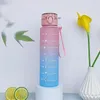 1000ML Sports Water Bottle Large Capacity Gradient Cup Drinkware Outdoor Travel Gym Fitness Jugs Portable Drinking Bottles 240420
