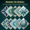 Draaitafels 10 stks/set mandala kristal harde filmtegels muurstickers keuken badkamer kledingkast decoratie kunst muurschildering waterdichte PVC muur sticker