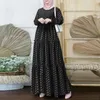 Etnische kleding hijab kleren voor vrouwen ontwerpen Boheemse polka dot print moslimjurk lange mouwen islamitisch gebed