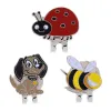 Marques Ensemble de 3 beaux animaux amusants marqueurs de balle de golf Clips de capuchon magnétique pour les femmes golfeur 2x2,5 cm