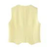 PB ZA Spring Womens Fashion ed elegance Casual Simple Versatile Vneck Vest pantaloni a gamba set 240422