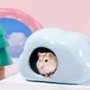 Käfige Hamster Wolkenform Nest Sommer cooles Porzellan kleiner Haustierkäfig -Schlaf -Nest -Bett für Meerschweinchen Igel Käfigzubehör