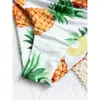 Neuer Split Badeanzug Doppelschicht Stoff Ananas gedruckter Elektrobikini Badeanzug