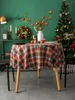 Table Cloth 2024 Year Christmas Tablecloth Linen Waterproof Round Customize Personality And Cotton Fresh Cover