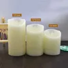 USB Rechargeable Flickering Paraffin Wax Candles Pillar Candle Remote controlled w/timer Moving Dancing wick Home Par 240417