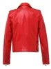 Automne en cuir pour femmes hiver féminine FAUX PU Coat Pu Lady Casual Red Motorcycle Veste Vintage Biker Short Biker