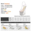 Voesnees New Trend 17.5CM High Heels Nightclub Glowing Pole Dancing Shoes Transparent Sole Catwalk Women LED Light Up Sandals