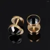 Boucles d'oreilles à goujon bijoux de piercing en acier inoxydable 2024 Style coréen Couleur noire Pierre cristalline pour femmes accessoires