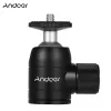 Tillbehör Andoer TripoD Ball Head 360 -graders svängbar kompatibel med DSLR -kamera Tripod Selfie Stick Monopod