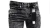 Mens stretch jeans High quality ripped casual fashion zipper shorts men slim split denim pants 240422