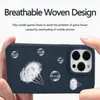 Breathable Weave Pattern Soft Thin Case For iPhone 15 14 13 12 mini 11 Pro Max Grid Solid Back Phone Protective Cover