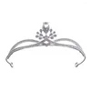 Haarklammern yy Mode Braut Tiara Kopfstück Zwei Farben Kristall Hochzeit Kronen Accessoires Frauen Geburtstagsfeier Strasskronen