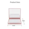 Spiegels mini-ledlichten ijdelheid spiegel opvouwbare verlichte make-up spiegel dubbelzijdige cosmetische hand vouwen draagbare compacte pocket spiegel