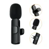 Microphones K9 Wireless Lavalier Microphone Système portable Portable Record Game Sing Plug and Play Live Video pour iPhone Computer Xiaomi Phone