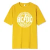 Herr t-shirts ac högspänning 1975 DC Black Hot Sale Summer Men Cotton T-shirt korta ärmar Cool Hip Hop Streetwear Hipster Korea Style Teesl2404