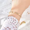 Bracelets de charme Couleur or Love Heart For Women Crystal Bracelet Girls Hand Chains Bijoux Accessoires