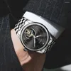 Armbanduhr Aesop Skeletton Tourbillon Watch Männer Original mechanische Armbanduhr Sapphire Handbuch Wickelbewegung Männer Montre Homme