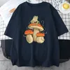 Men's T Shirts Cottagecore Aesthetic Mushroom Dark Academia Frog T-shirt Hip Hop Sports Eurocode Summer Top Wear