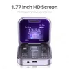 Servo 2024 Ny Mini Flip Mobile FM Radio Magic Voice Blacklist Speed ​​Dial Vibration 2Sim Card Liten Display Foldble Phone