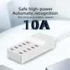 Chargers 10ports Desktop 50W ładowarki USB Multiport USB Dock do ładowania iPhone'a Samsung Xiaomi Huawei Home Office Charger Station