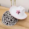 Chapeaux à bord large chapeau seau 1 morceau de taille adulte ajusté rose célébrité chapeau denim blanc denim y240425