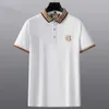 Summer highend cotton embroidered polos shirt mens business casual fashion short sleeved thin breathable polo tshirt