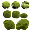 Dekorativa blommor Office Decor Simulated Moss Stone Flocked Lawn Micro Landscape Ornament Decoration (5st)