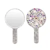 Specchi Shiny Diamond Diamond Specchio per trucco da portata Round Square Love Heart Mirror Manage Strumenti di bellezza cosmetica Strumenti di vanità Maggiore Specchio