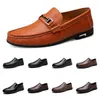 Gai designer män casual skor affärs medelålders små läderskor kontor svart brun läder casual skor storlek39-44