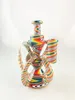 Rokende bongglazen rig volledig gekleurd met wiawag Voeg opaal en 2 hoorns 14 mm gewricht nieuw ontwerp welkom bij bestelling