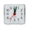 時計スクエアスモールベッド目覚まし時計透明ケースコンパクトな旅行目覚まし時計かわいいポータブル学生子供テーブルデスククロックホーム