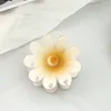 Hårtillbehör ins stil frangipani clip mode plumeria hästsvans hårnål klo